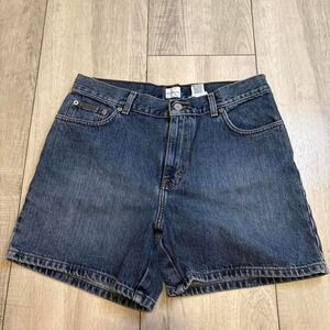 Vtg 90's  women's size 10  Calvin Klein High Rise Medium Wash Cuffed Denim SHORT